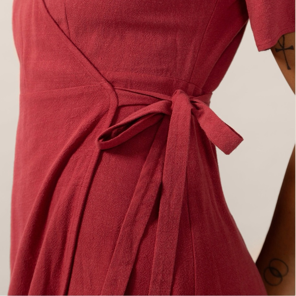 Wrap Linen Dress - Picture 6 of 6